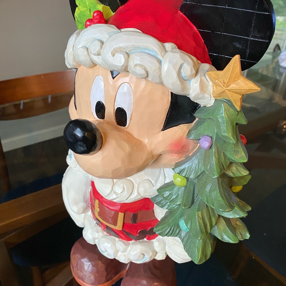 FREE SHIPPING NWT DISNEY MICKEY MOUSE 17” JIM SHORE CHRISTMAS OLD ST. MICK